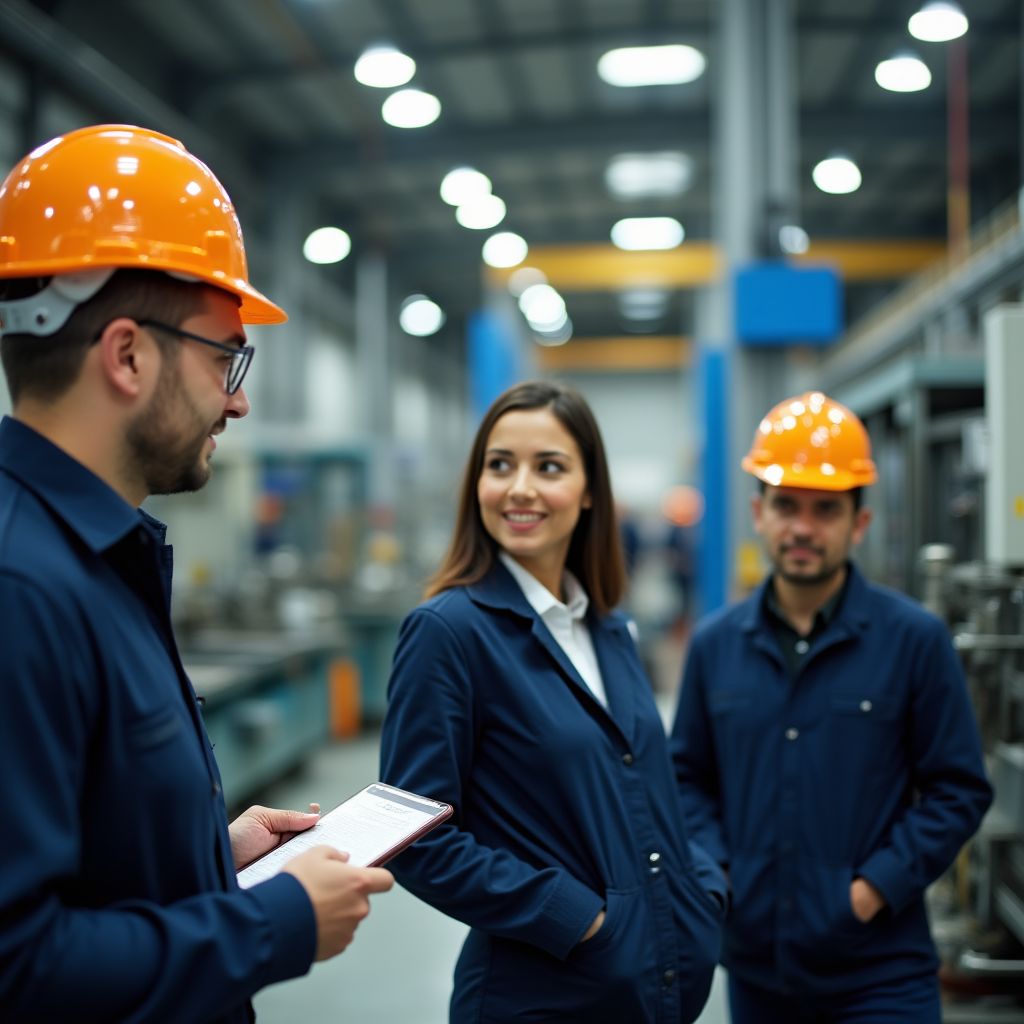 Visita a planta industrial de cliente del sector manufacturero